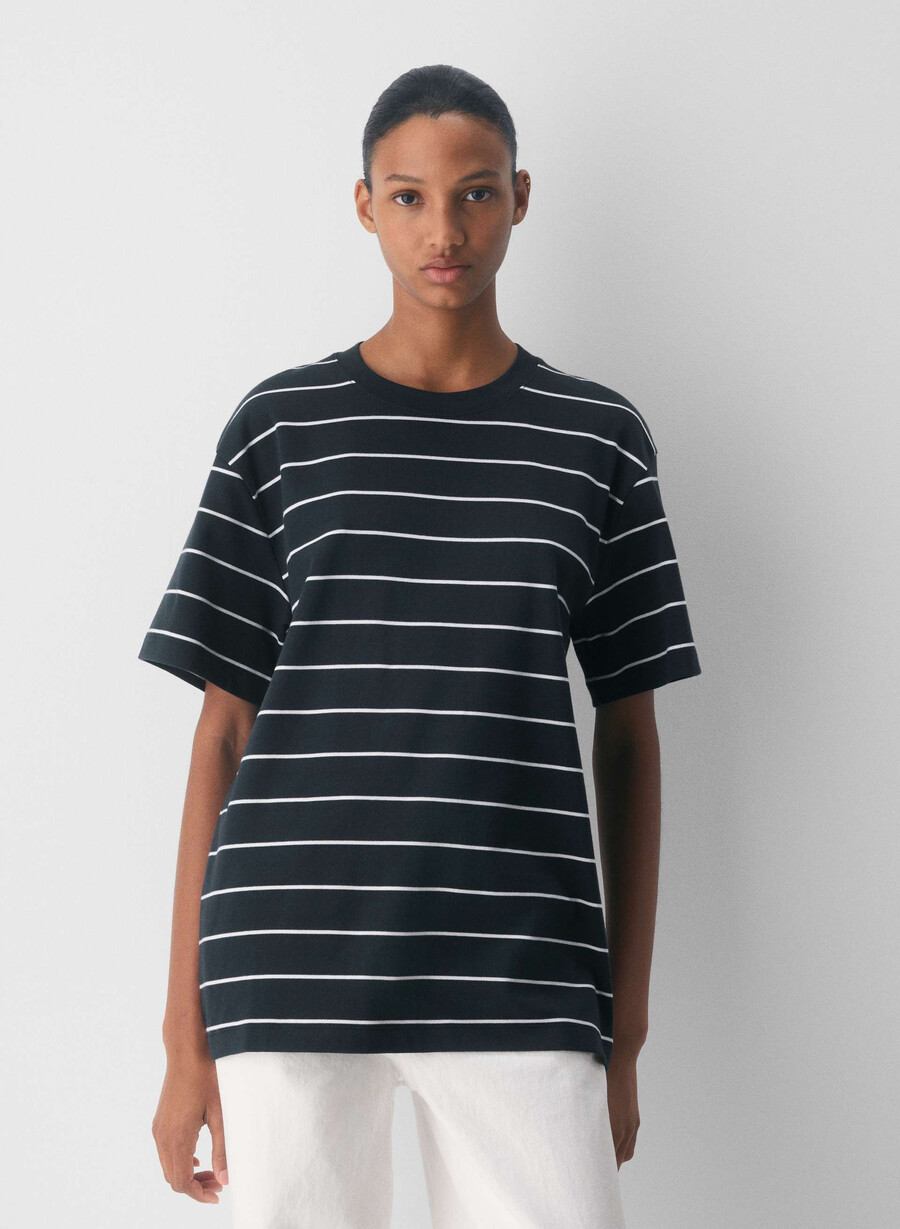 interlock cotton pegasus t-shirt dark night navywhit