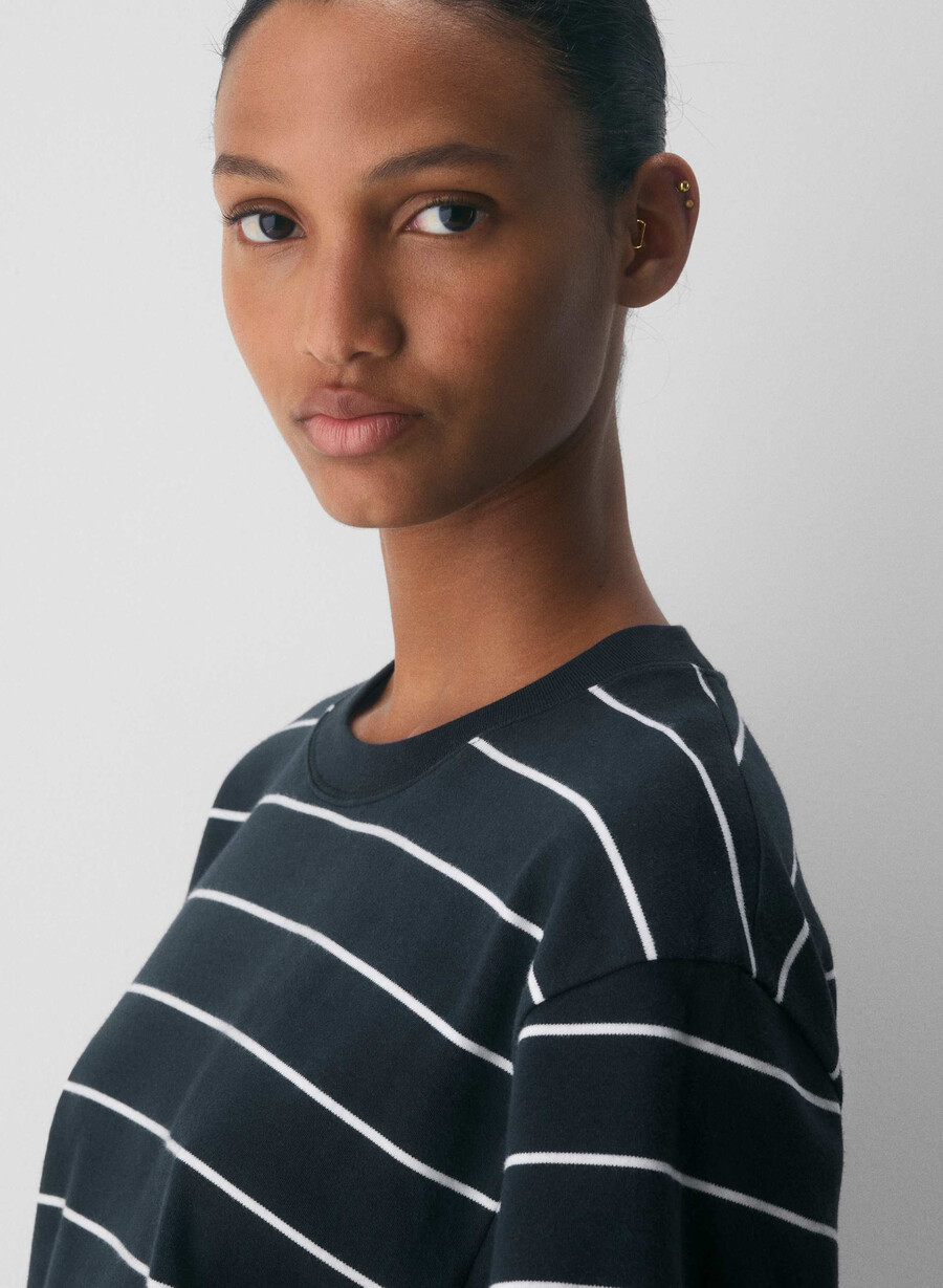 interlock cotton pegasus t-shirt dark night navywhit