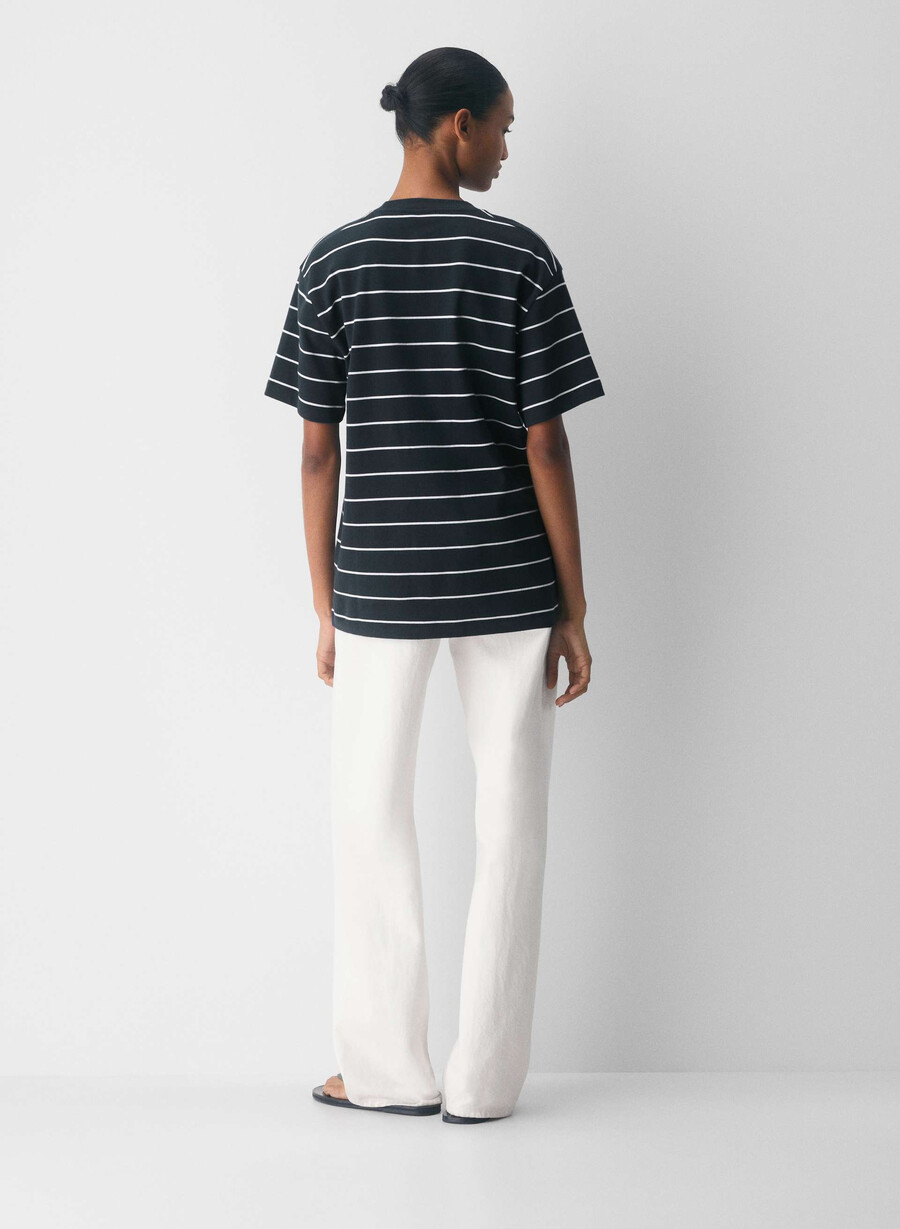 interlock cotton pegasus t-shirt dark night navywhit