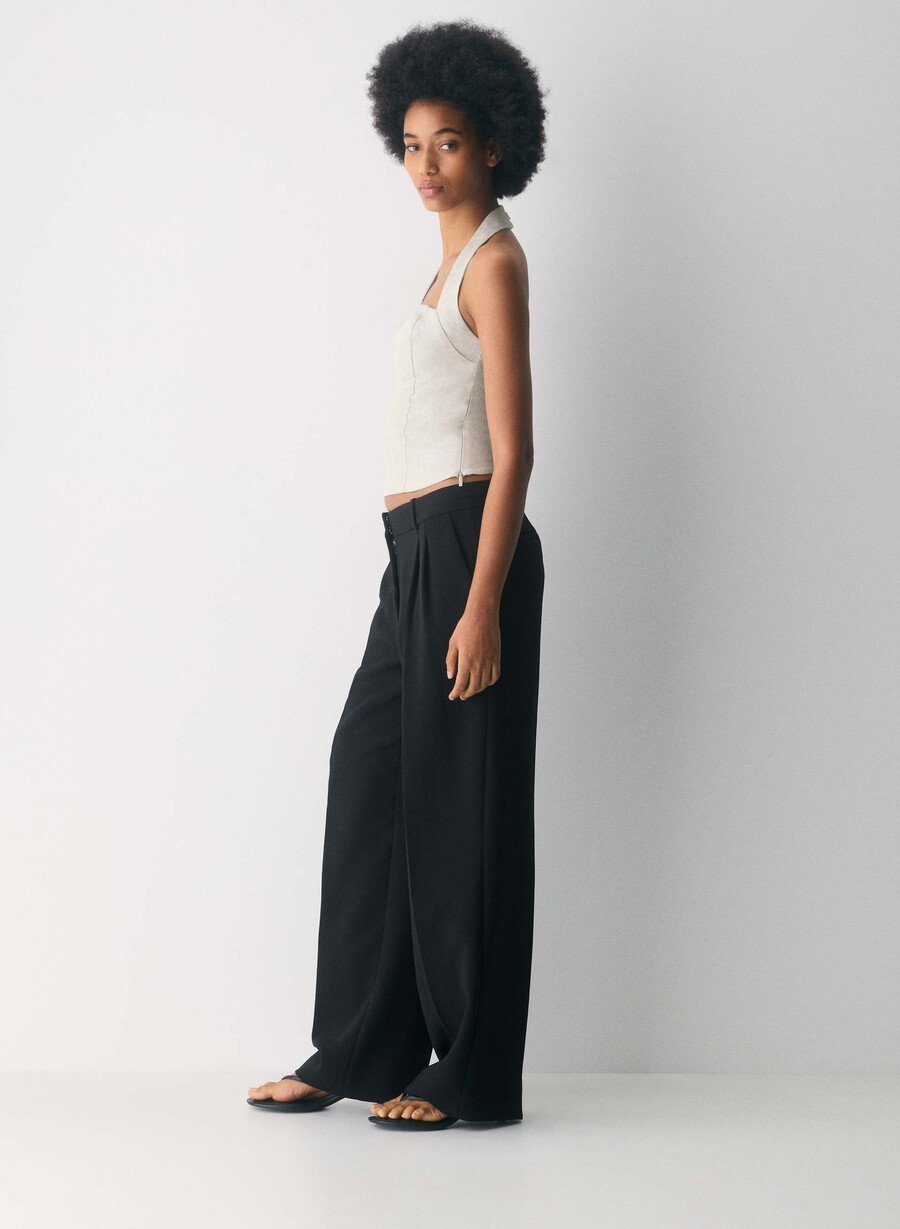 whisper linen halter top undyed ecru