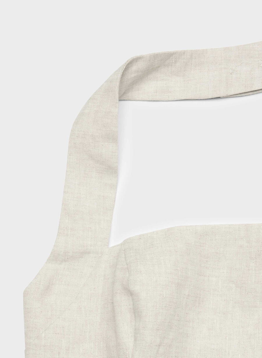 whisper linen halter top undyed ecru