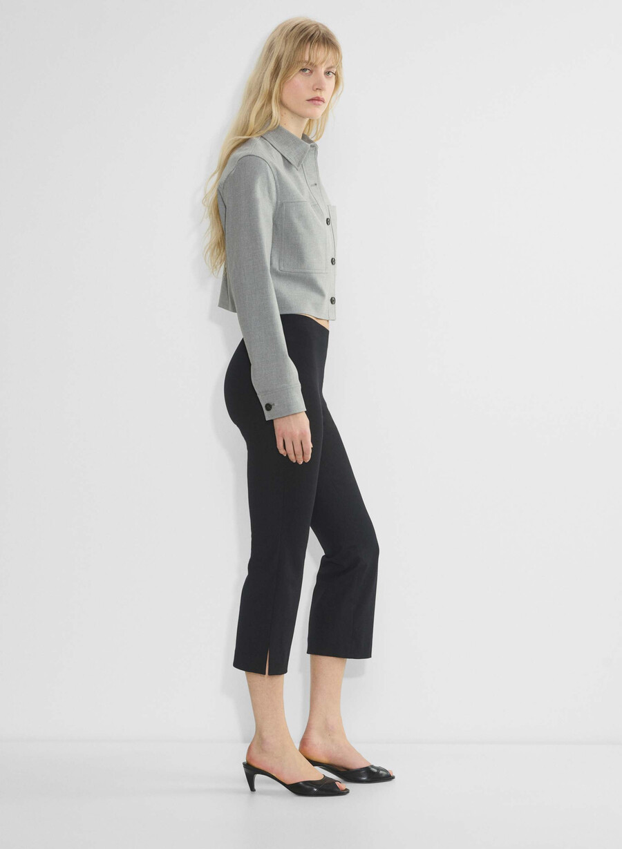 little cropped jacket - ressential light heather dark grey