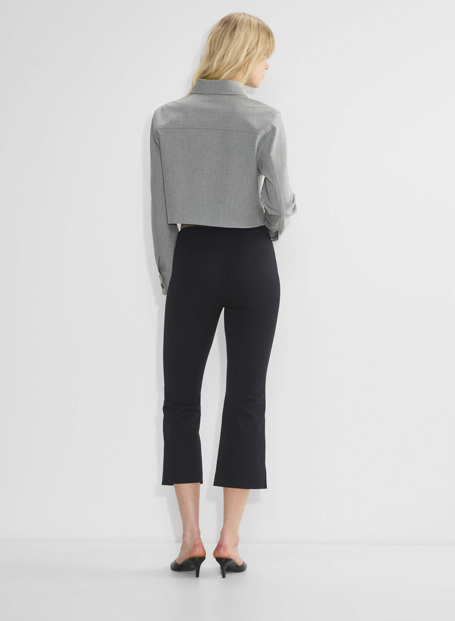 little cropped jacket - ressential light heather dark grey