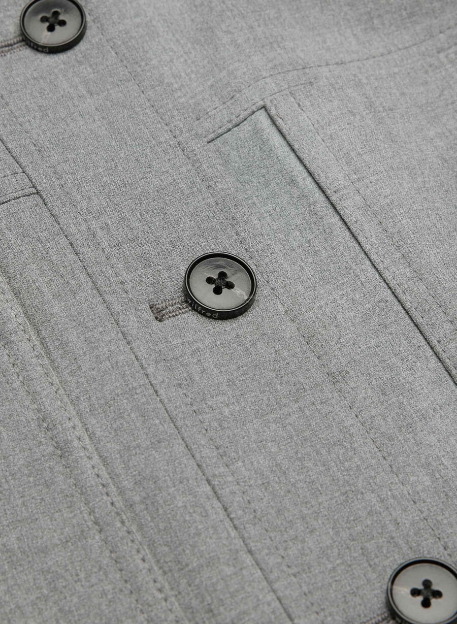 little cropped jacket - ressential light heather dark grey