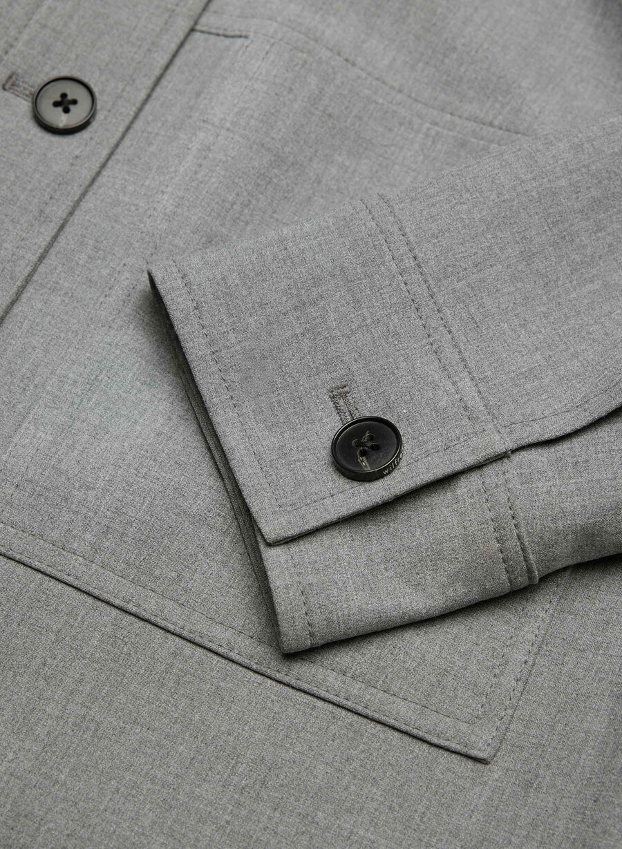 little cropped jacket - ressential light heather dark grey