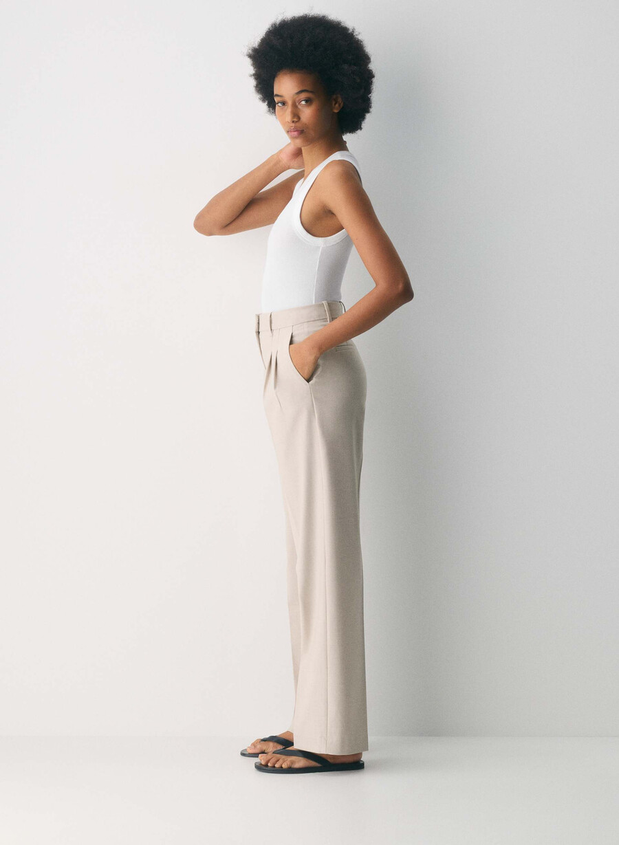 the effortless pant - ressential light heather matte pearl