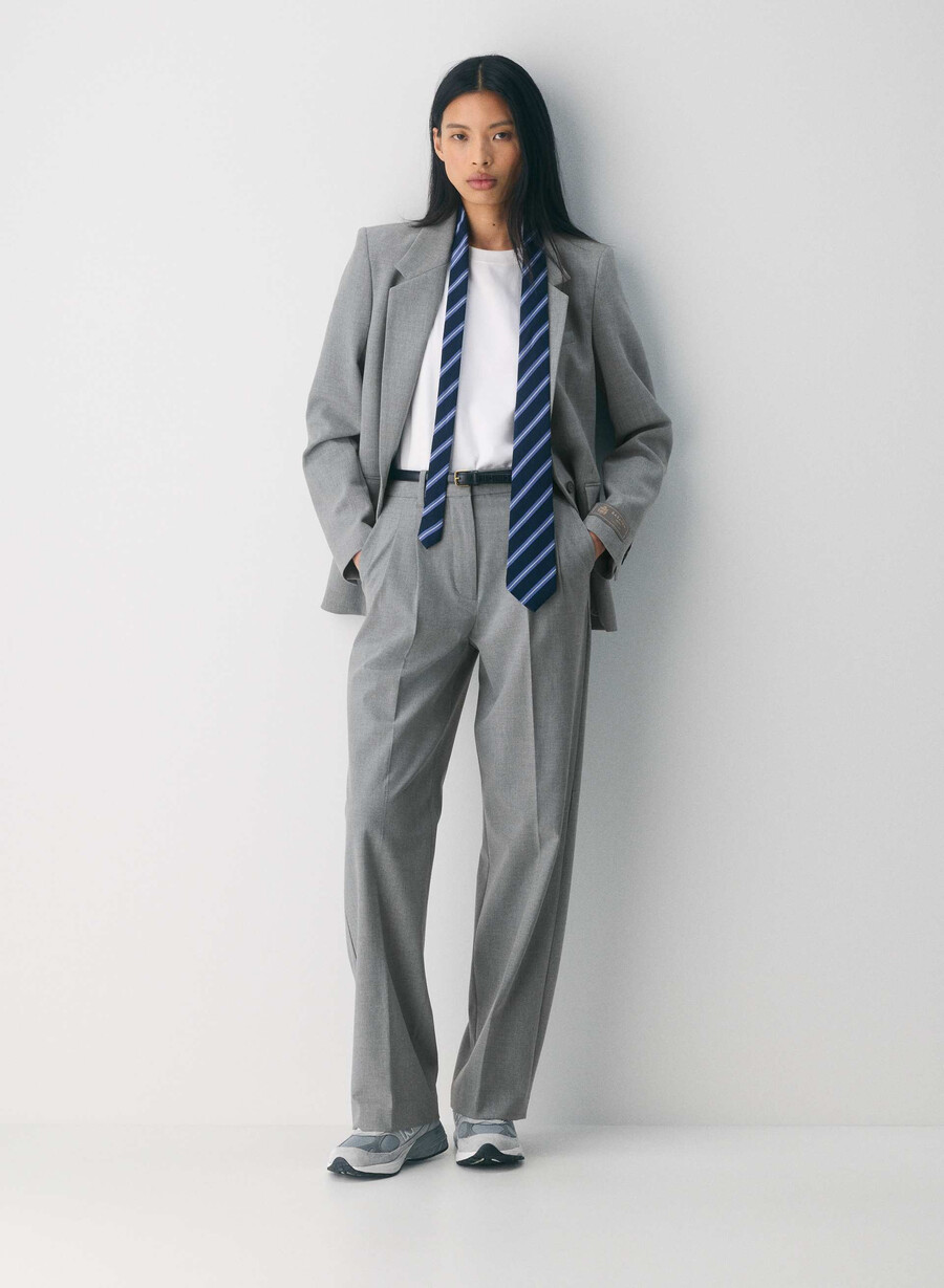 the effortless pant - ressential light heather dark grey