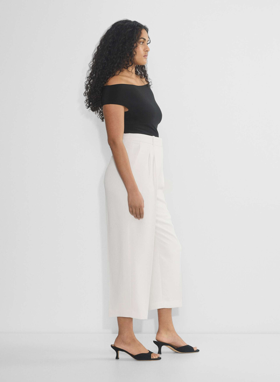the effortless pant curve-fit cropped - crepette light birch