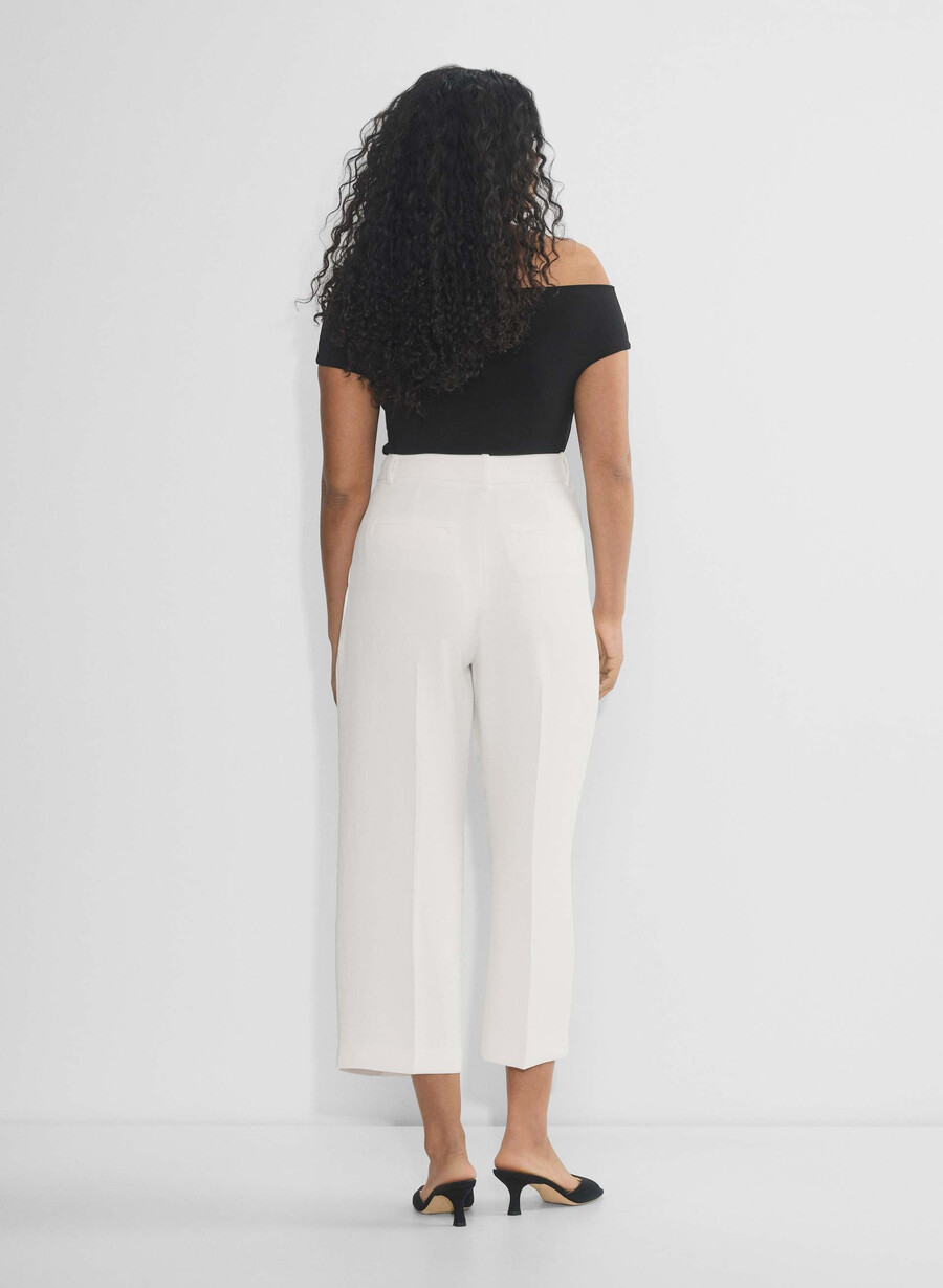 the effortless pant curve-fit cropped - crepette light birch
