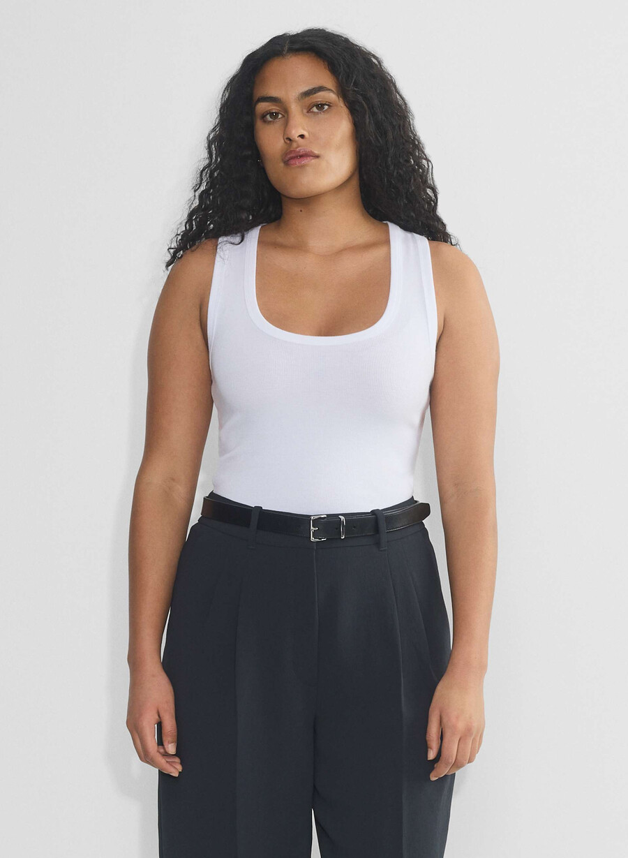 the effortless pant curve-fit cropped - crepette dark night navy