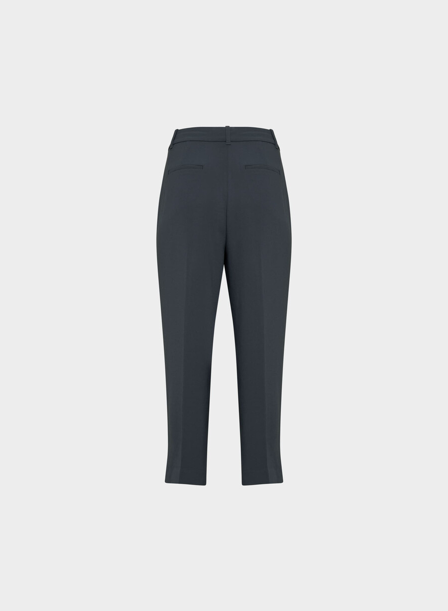 the effortless pant curve-fit cropped - crepette dark night navy