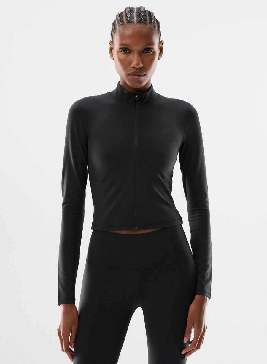 new butter limit zip-up black