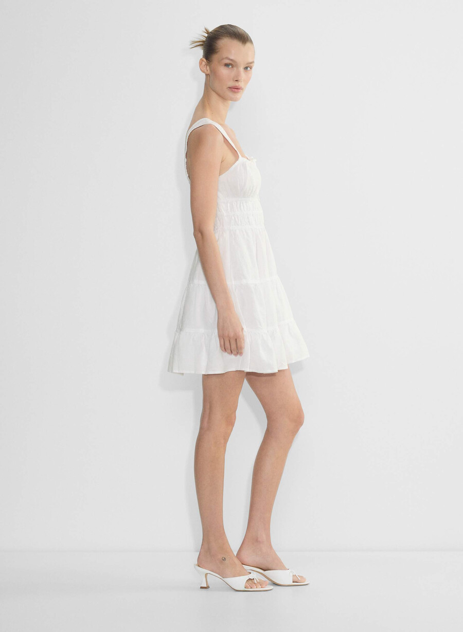 martine linen dress white