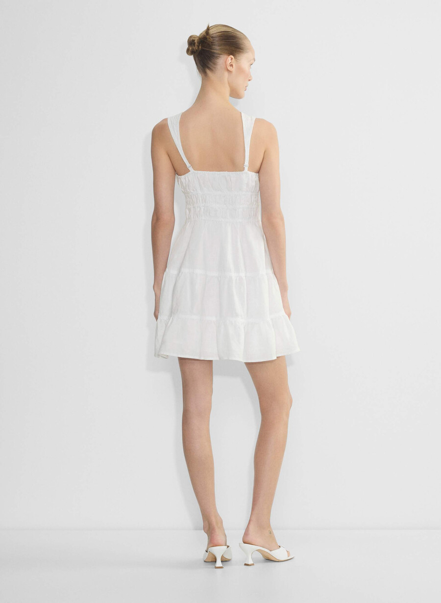 martine linen dress white
