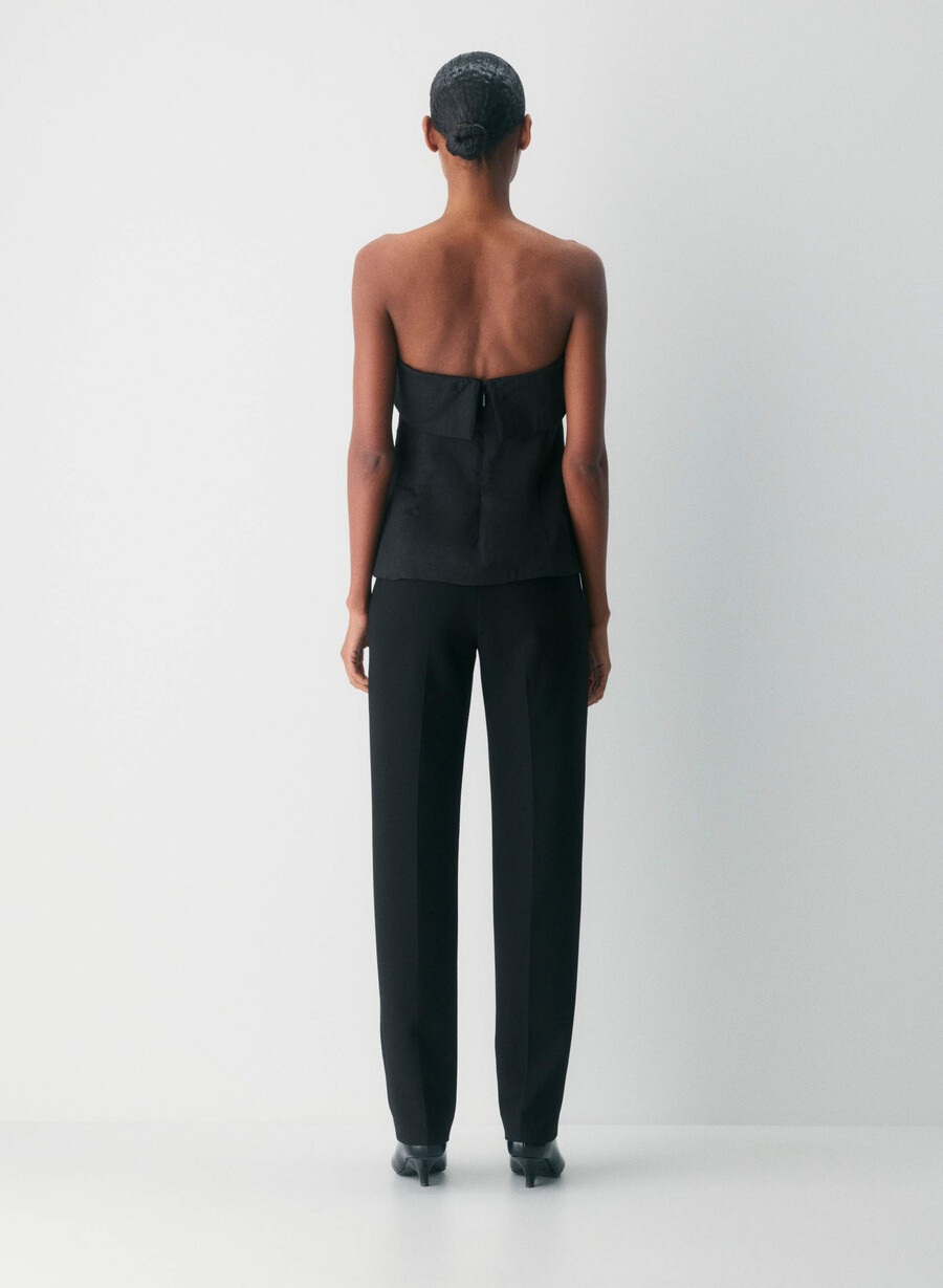 element linen tube top black