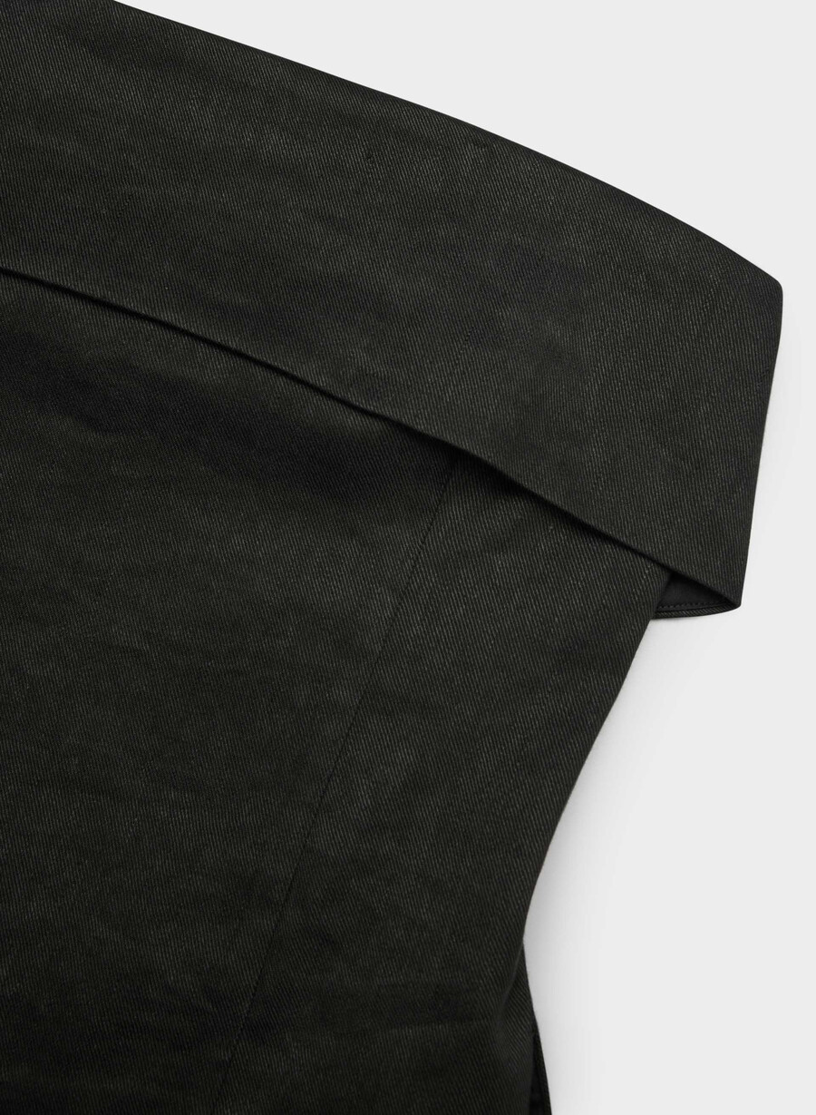 element linen tube top black