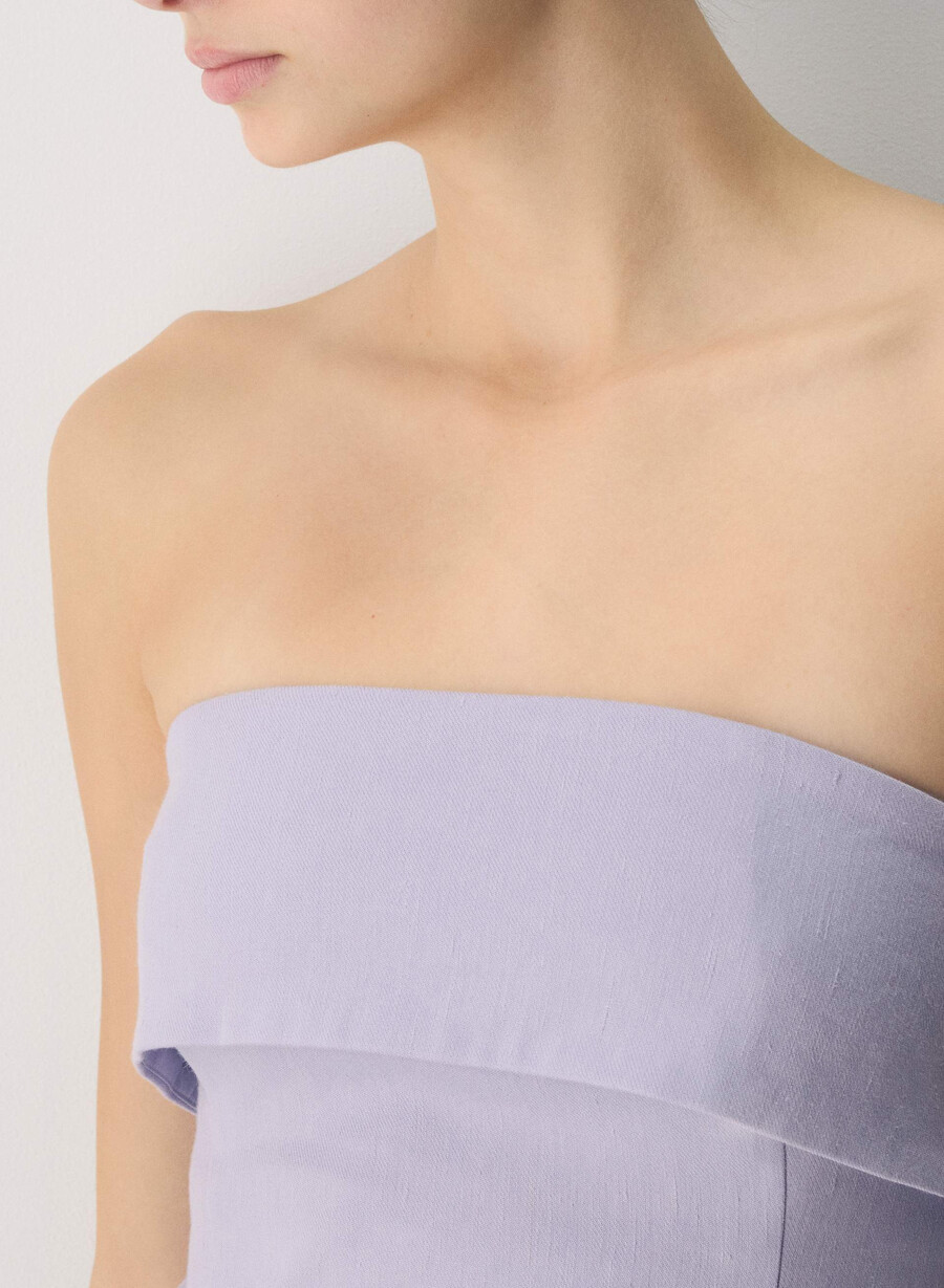 element linen tube top wildflower lilac