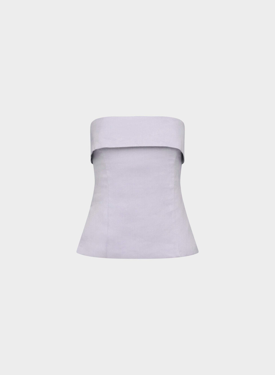 element linen tube top wildflower lilac