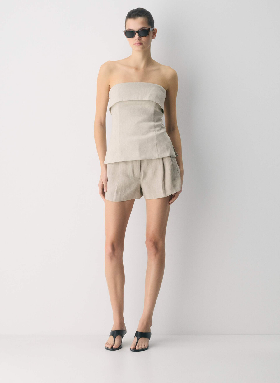 element linen tube top undyed dark ecru