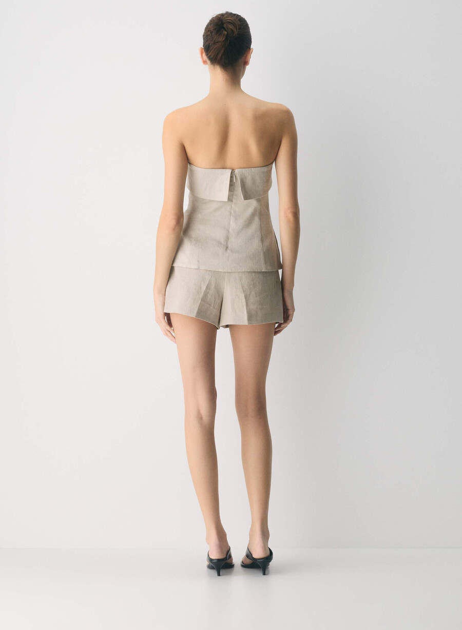 element linen tube top undyed dark ecru