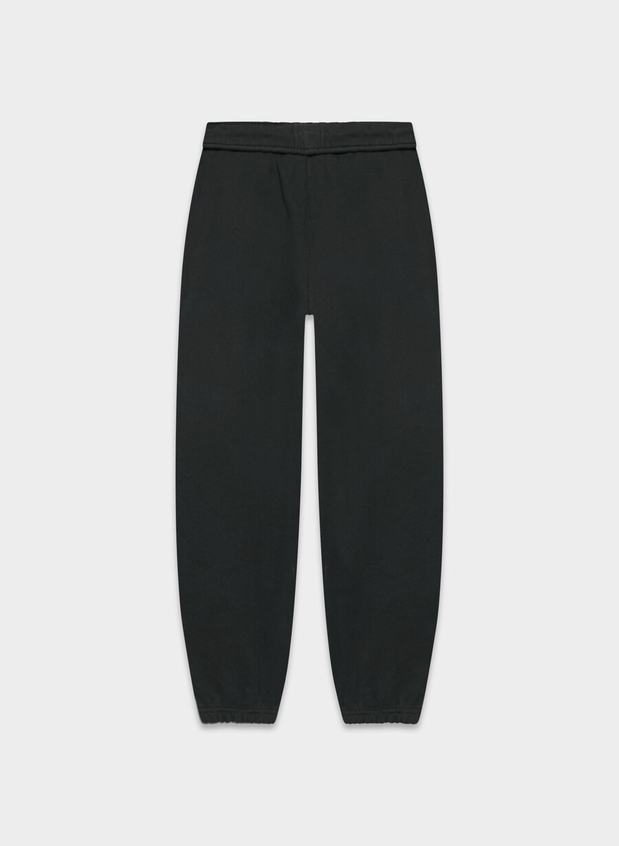 cozy sweatfleece mega foldover baggy jogger black