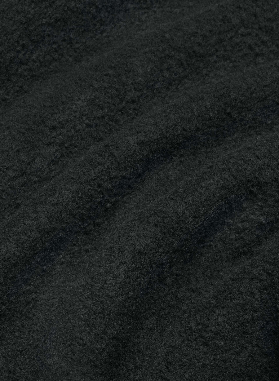 cozy sweatfleece mega foldover baggy jogger black