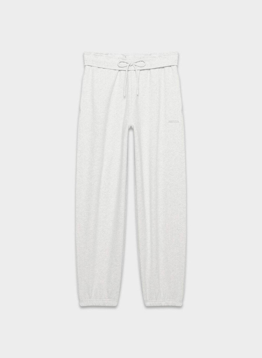 cozy sweatfleece mega foldover baggy jogger heather cloud white