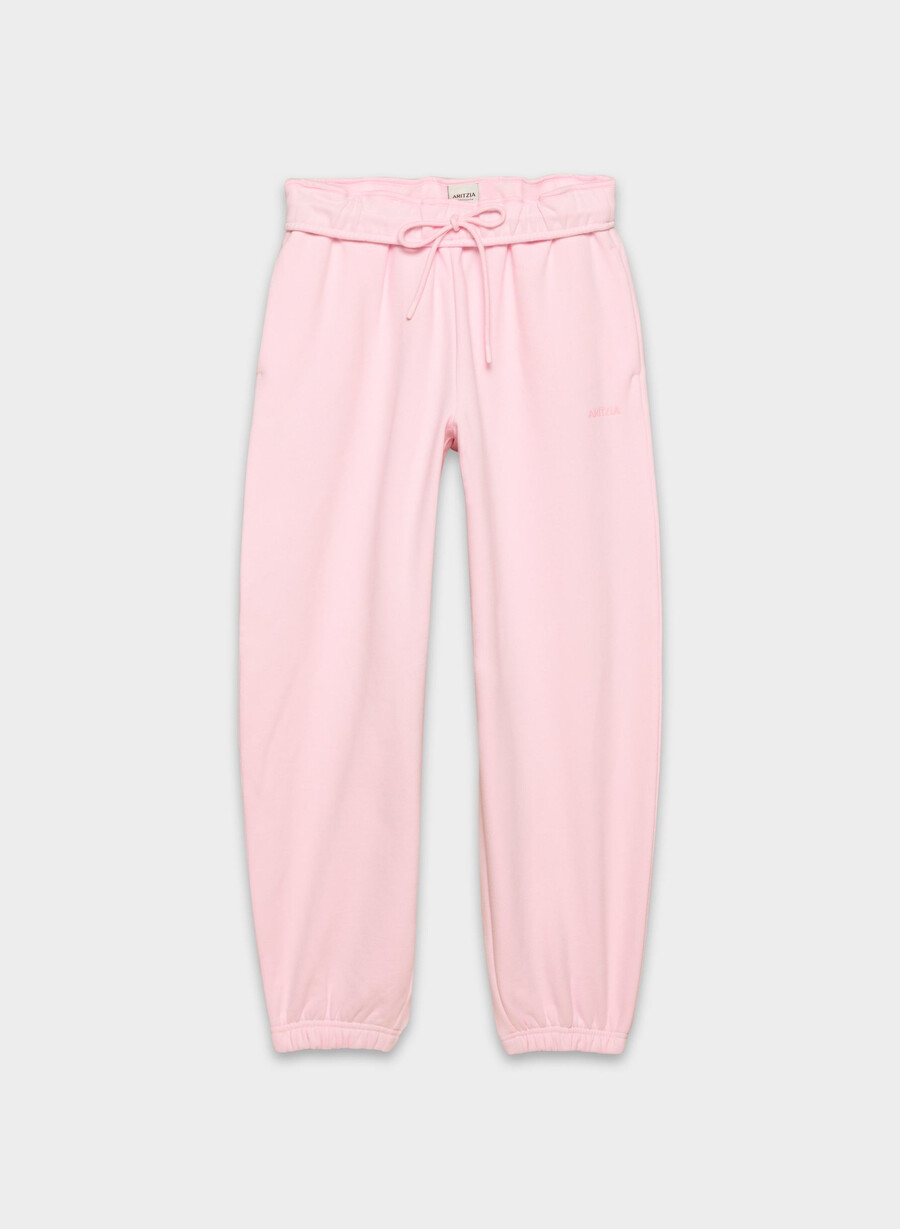 cozy sweatfleece mega foldover baggy jogger villa pink