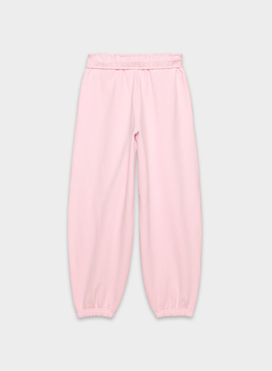 cozy sweatfleece mega foldover baggy jogger villa pink