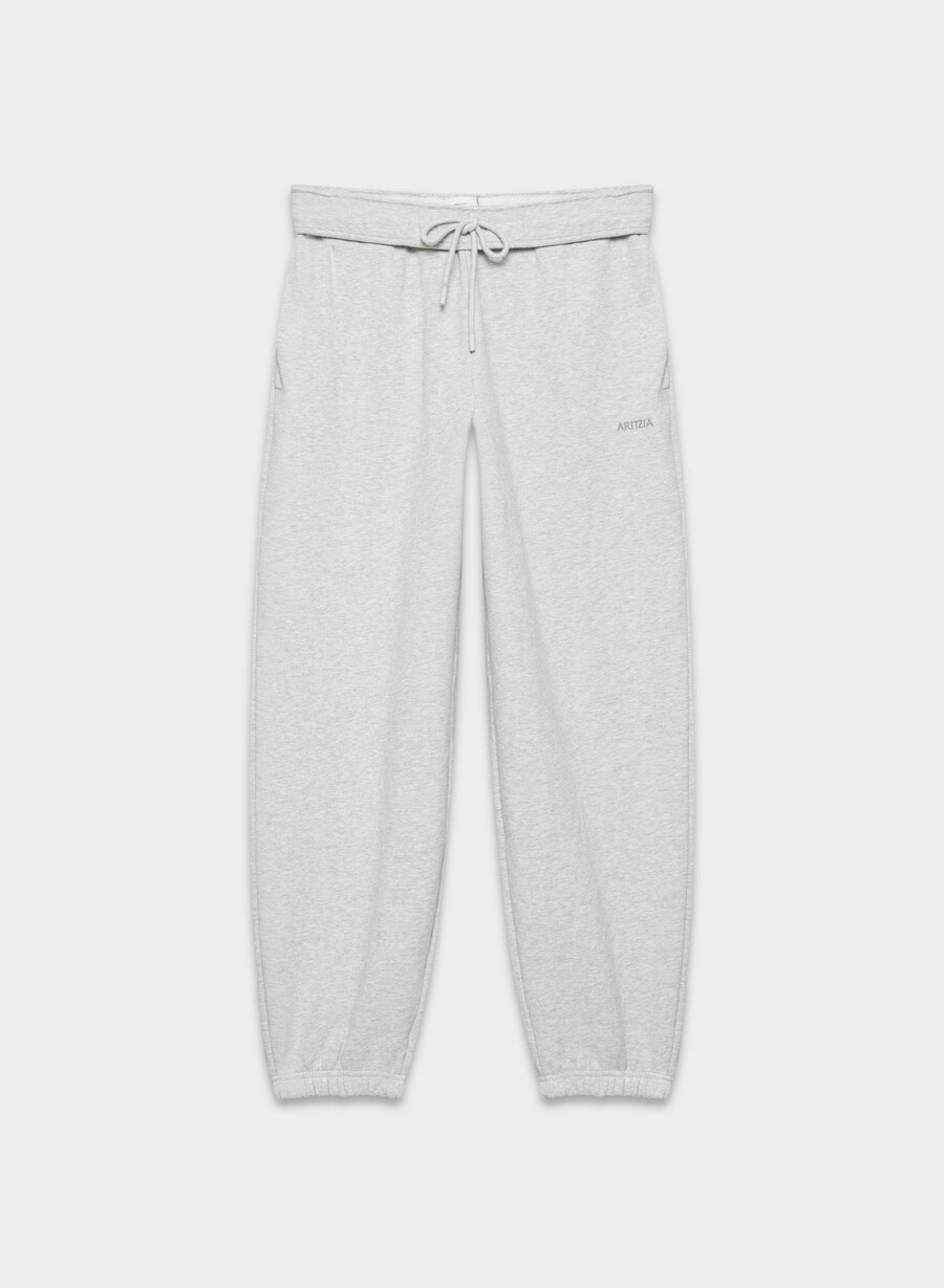 cozy sweatfleece mega foldover baggy jogger heather chrome