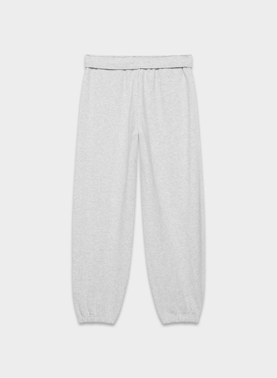 cozy sweatfleece mega foldover baggy jogger heather chrome