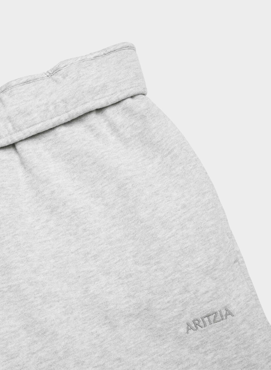 cozy sweatfleece mega foldover baggy jogger heather chrome