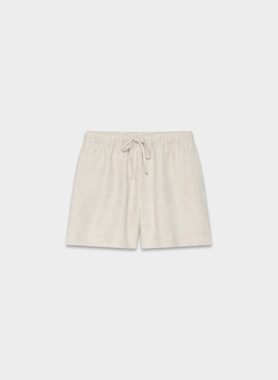 the lodge short mid-thigh - cruiselinen undyed ecru