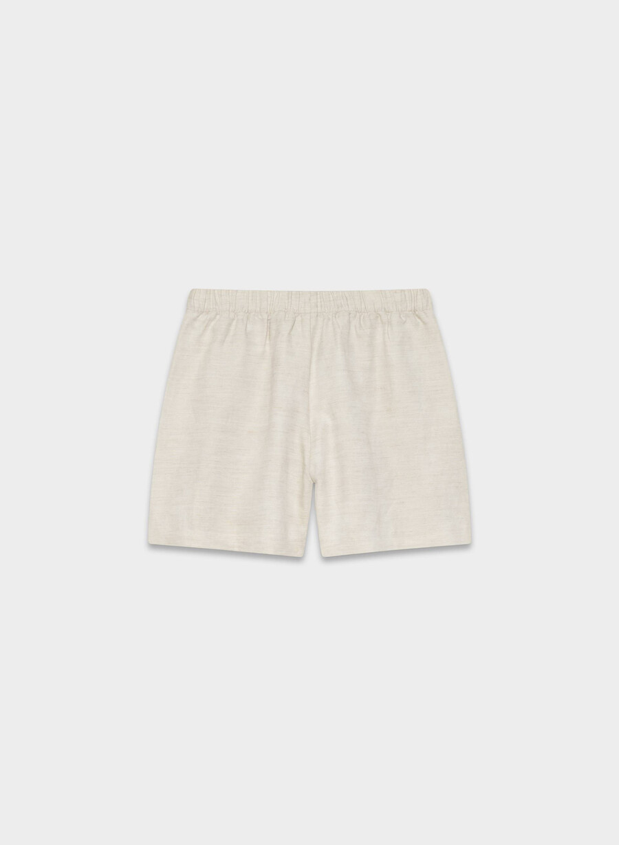 the lodge short mid-thigh - cruiselinen undyed ecru