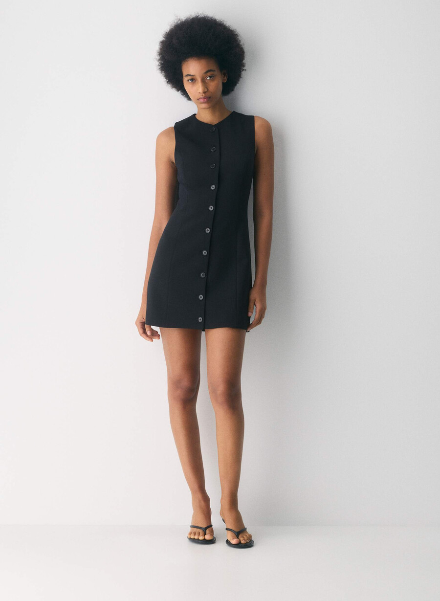 regal dress - crepette black