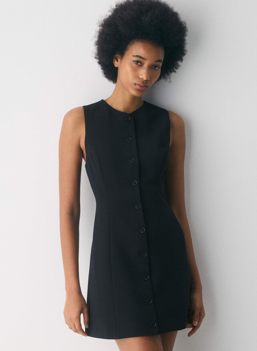 regal dress - crepette black