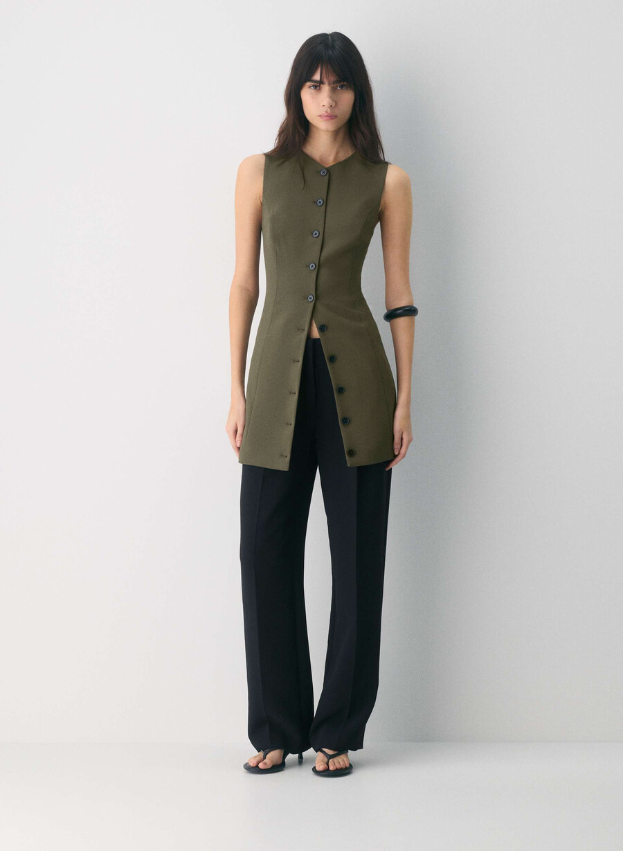 regal dress - crepette dark olive