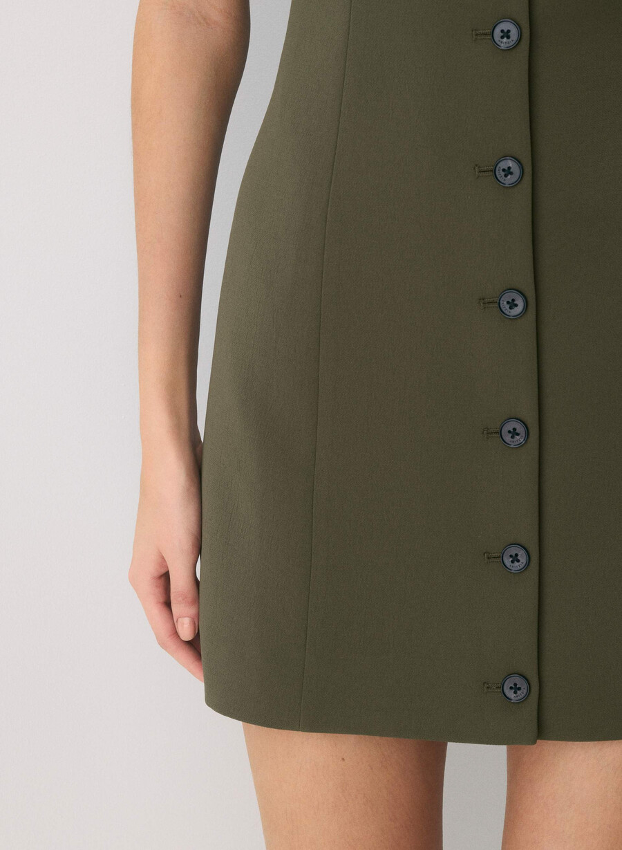 regal dress - crepette dark olive