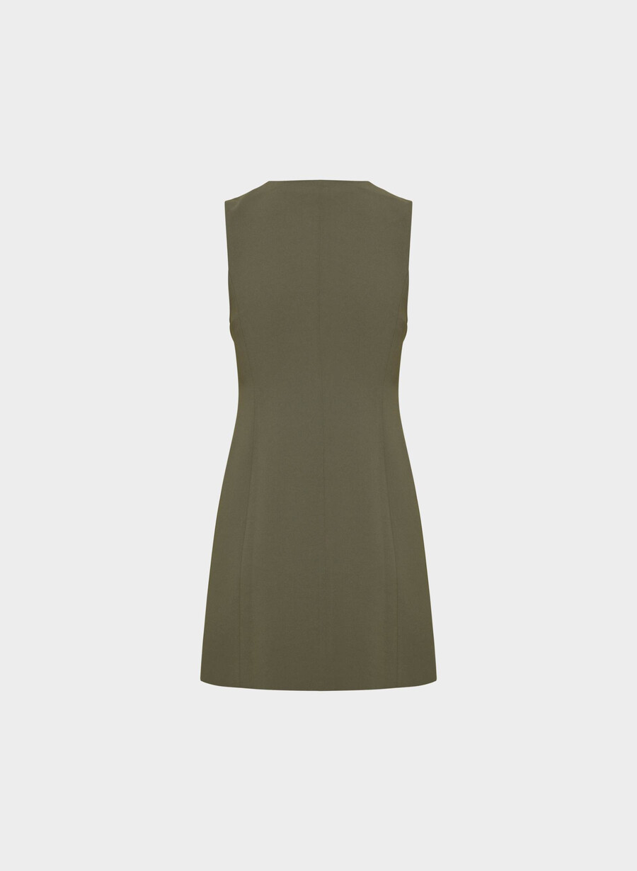 regal dress - crepette dark olive