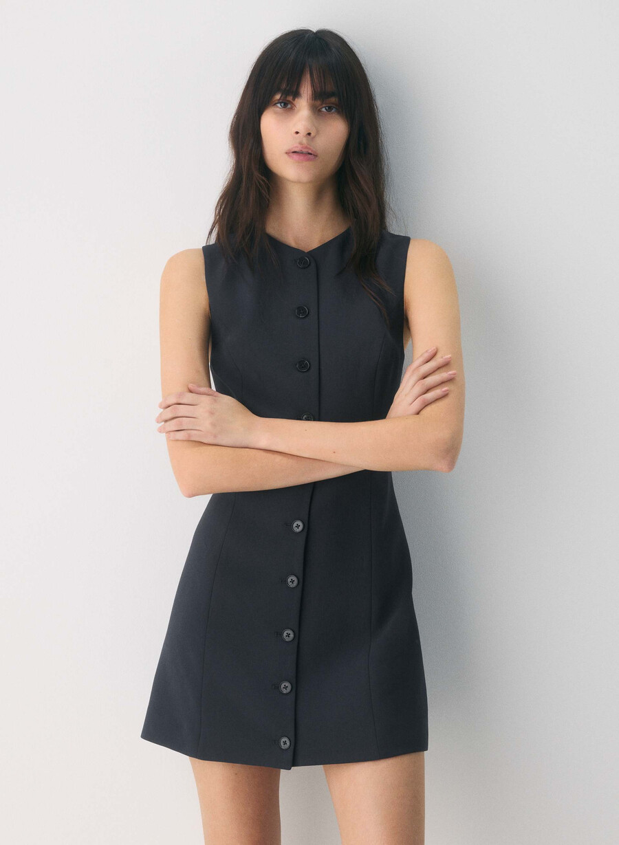 regal dress - crepette dark night navy