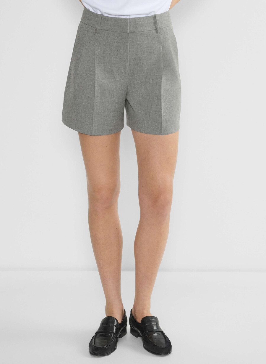 the effortless short mid-thigh - ressential light heather dark grey
