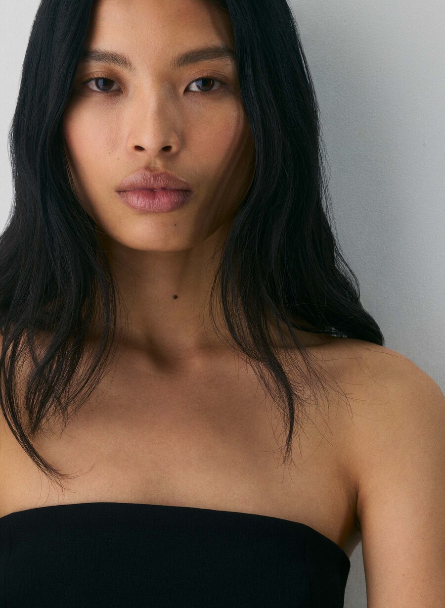 posh tube top - crepette black