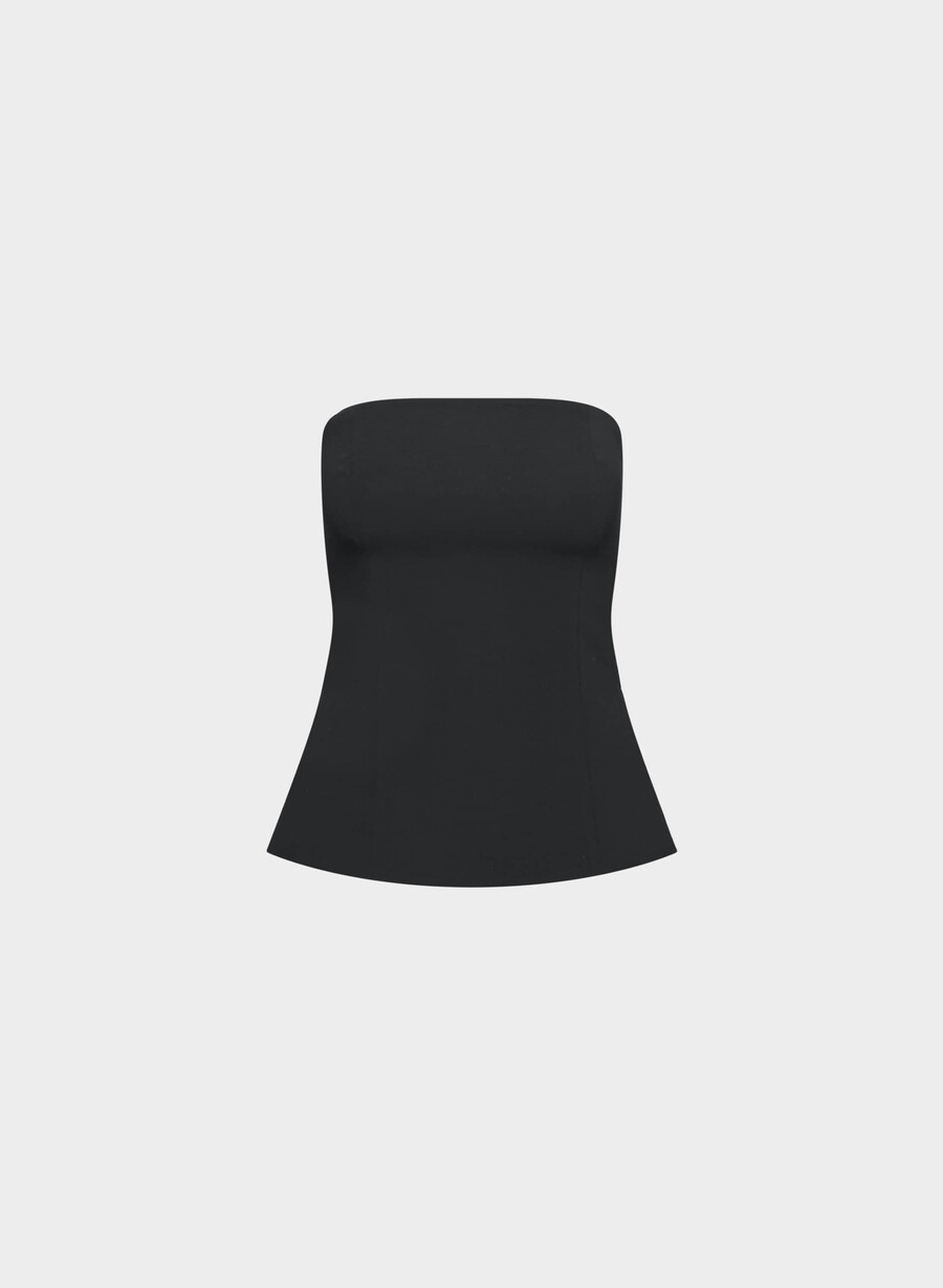 posh tube top - crepette black