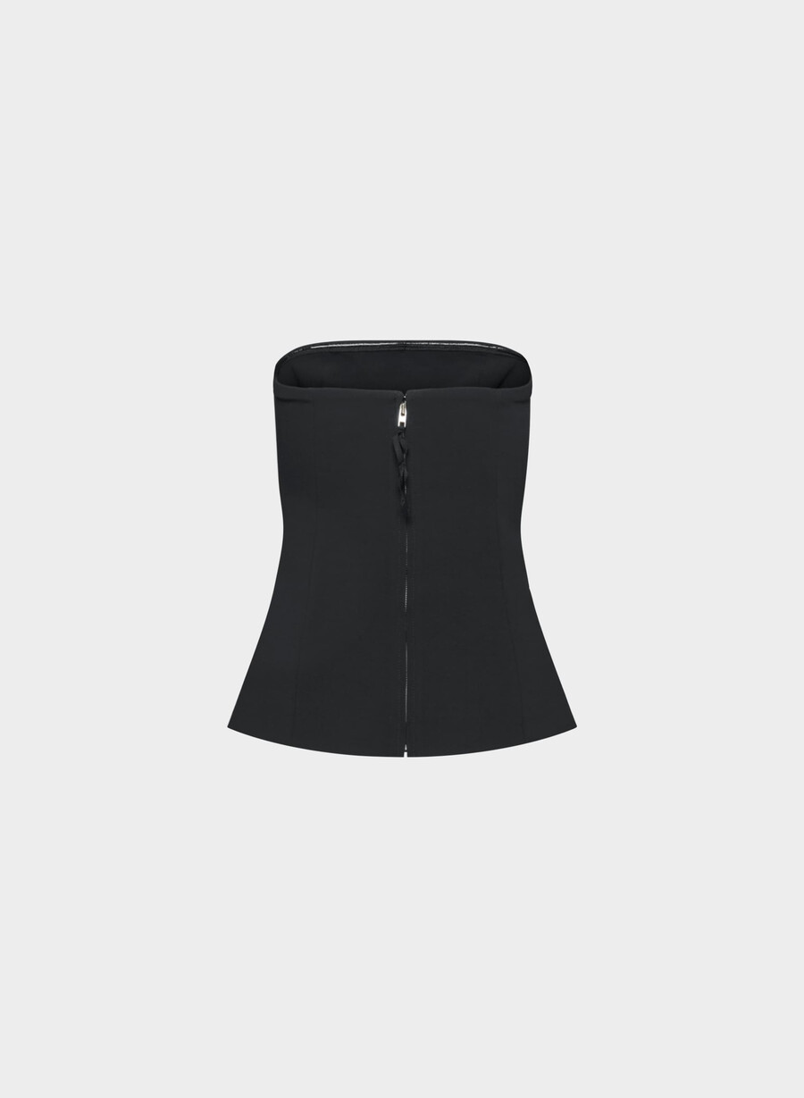 posh tube top - crepette black