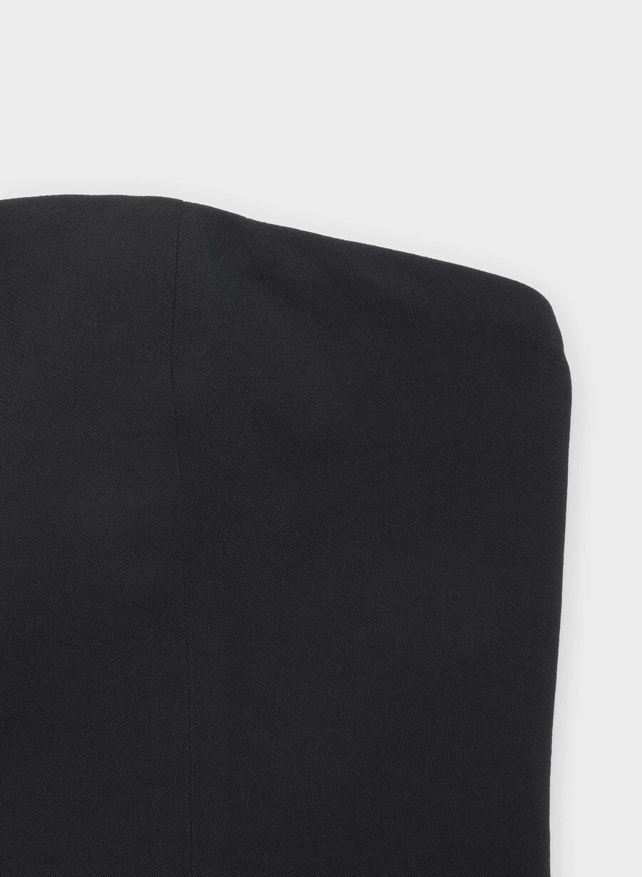 posh tube top - crepette black