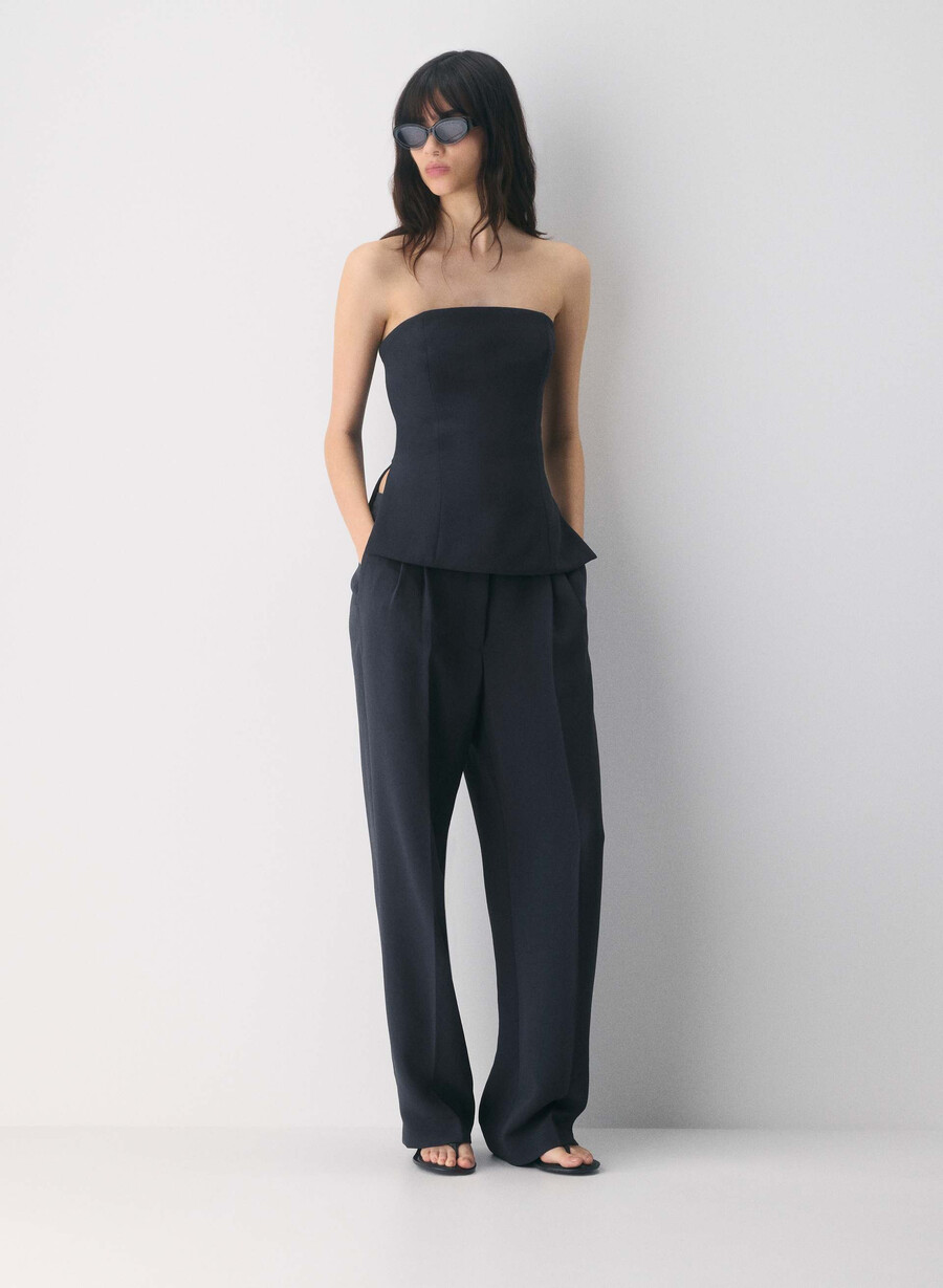 posh tube top - crepette folio brown