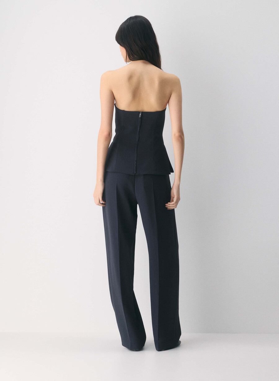 posh tube top - crepette folio brown