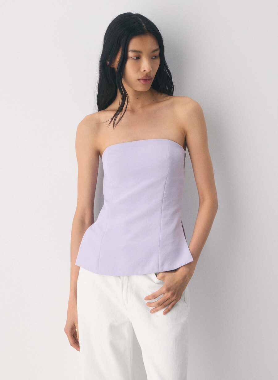posh tube top - crepette wildflower lilac