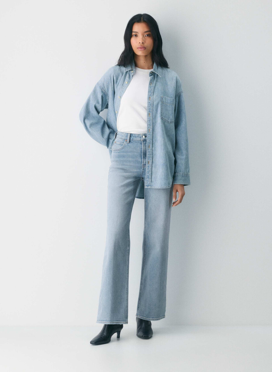 denim forum the 90s snatched hi-rise wide jean 7 yrs bleu taboo