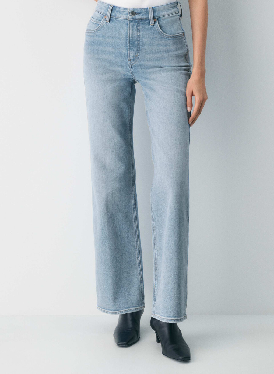 denim forum the 90s snatched hi-rise wide jean 7 yrs bleu taboo